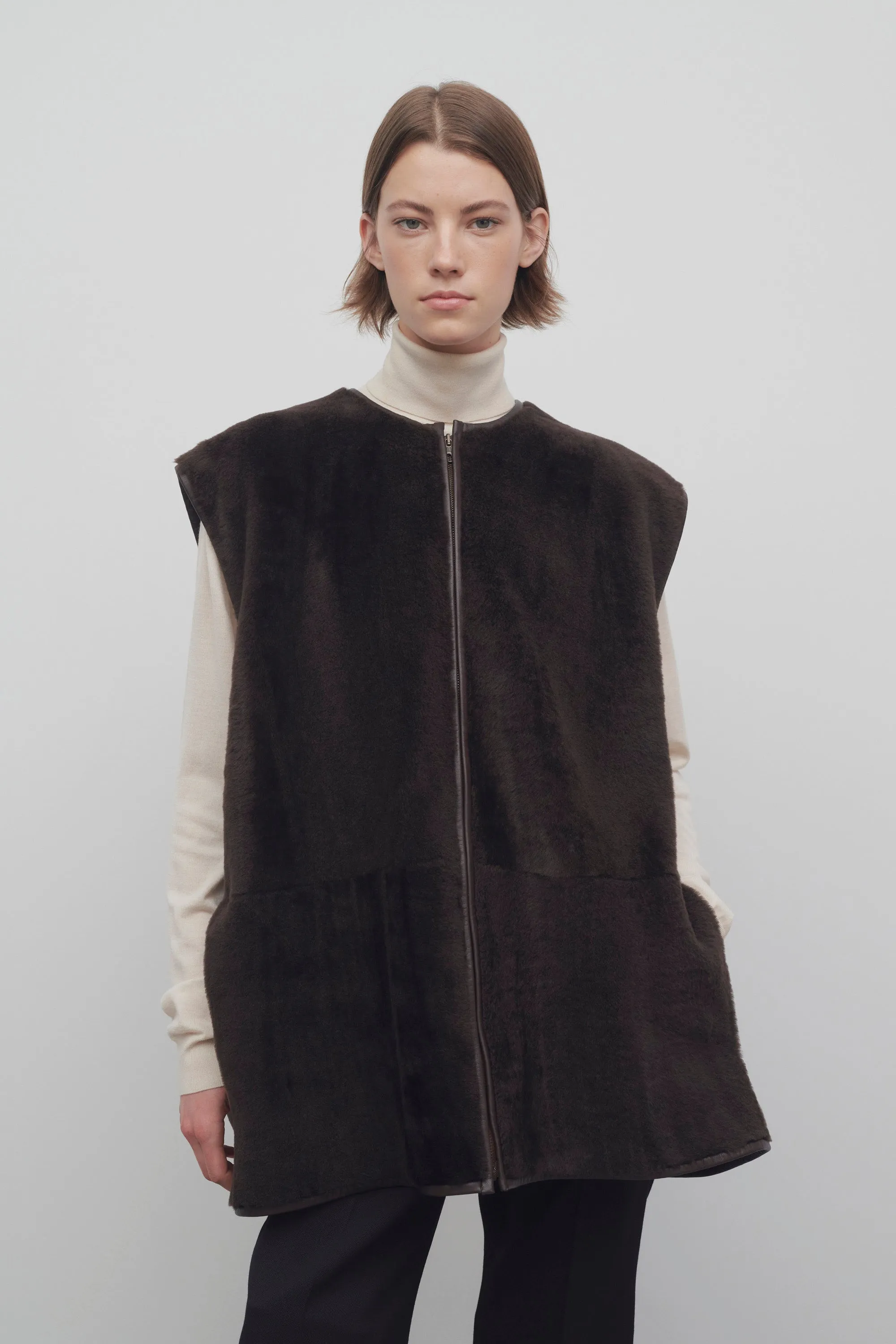 Andi Vest in Shearling sold by The Row product image thumbnail 3
