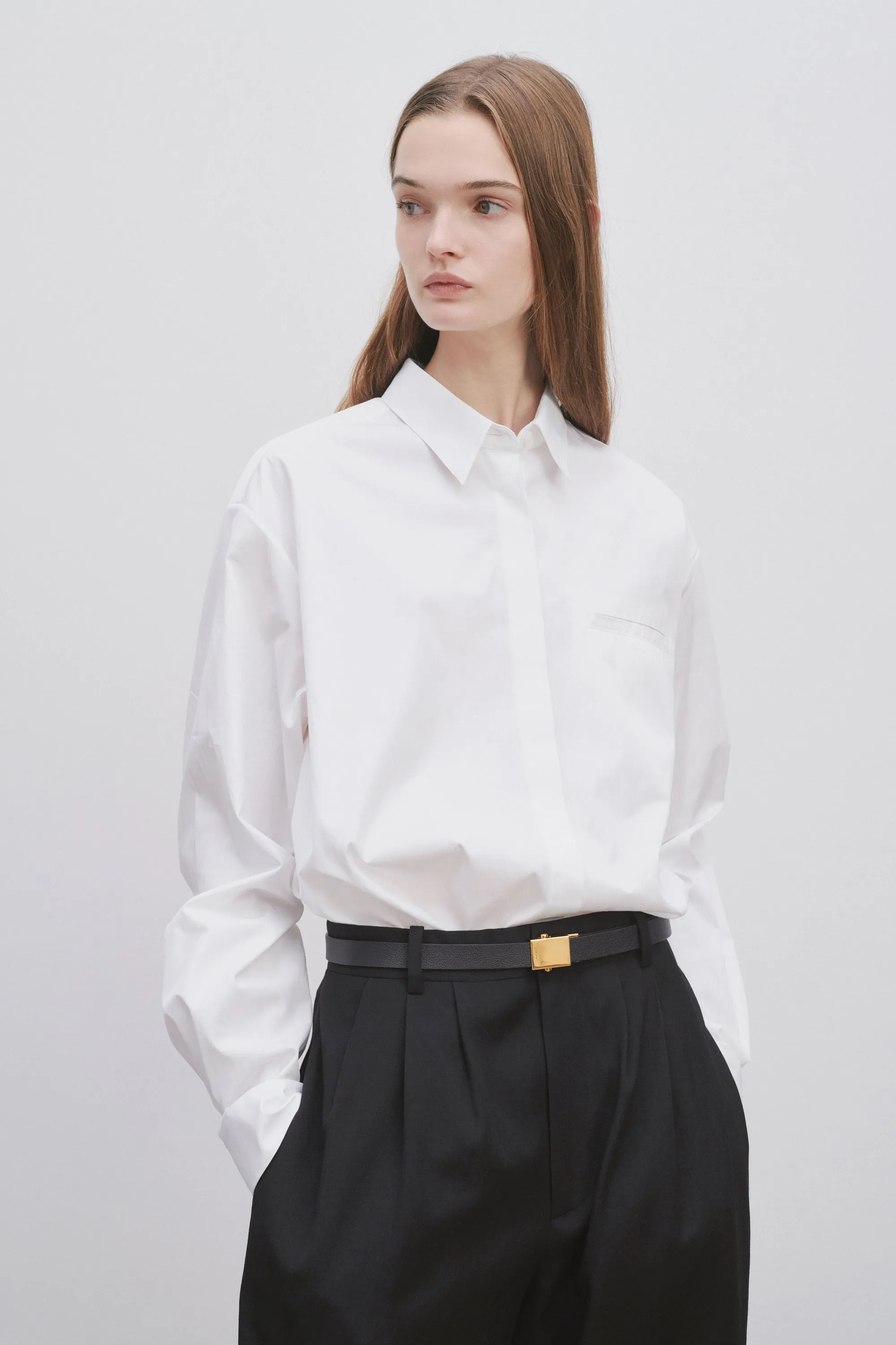 Eleni Shirt in Cotton sold by The Row product image thumbnail 3