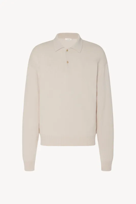 Joyce Polo in Cotton and Cashmere sold by The Row