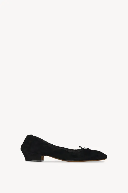 Awar Heeled Ballerina in Suede sold by The Row