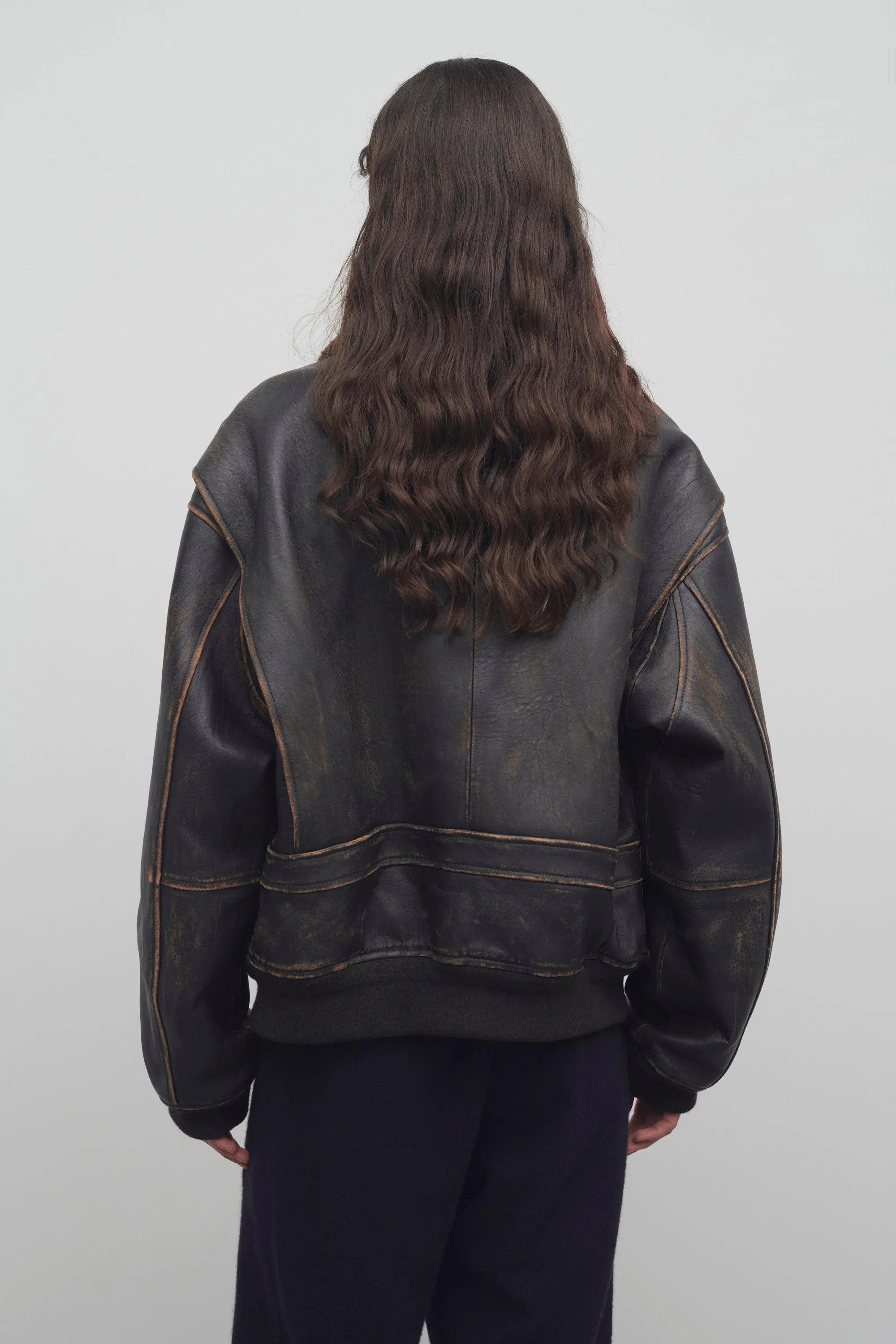 Adonis Jacket in Leather and Shearling sold by The Row product image thumbnail 5