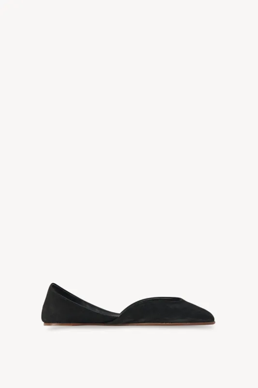 Gemma Ballet Slipper in Suede sold by The Row