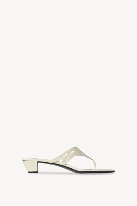 Graphic Thong Kitten Heel in Leather made by The Row