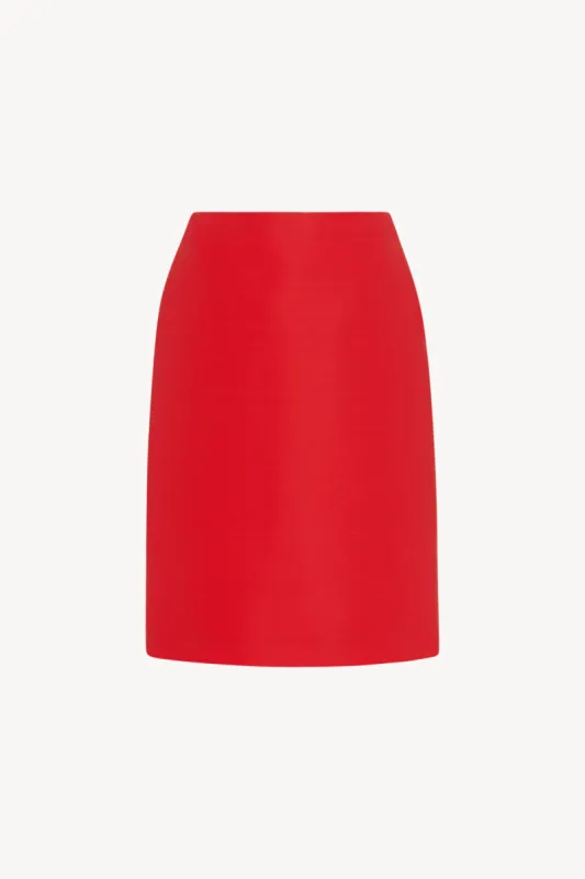 Corinna Skirt in Coated Wool sold by The Row