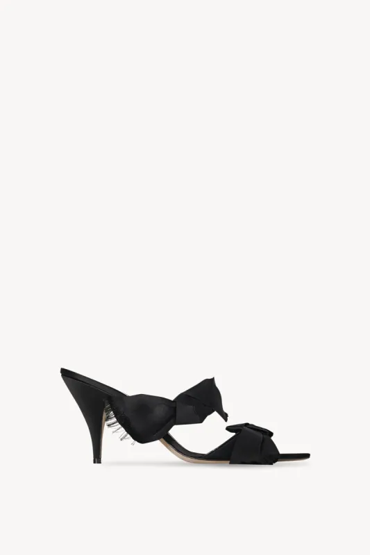 Vika Knot Heeled Sandal in Satin sold by The Row