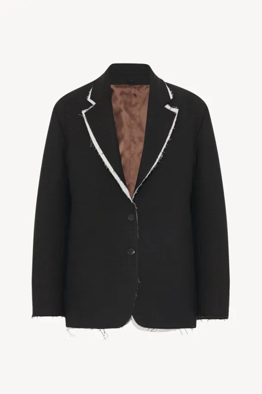 Lysandre Jacket in Cotton and Wool sold by The Row