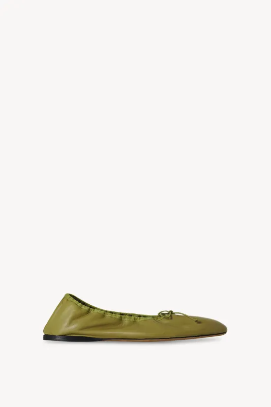 Awar Ballerina Flat in Leather sold by The Row
