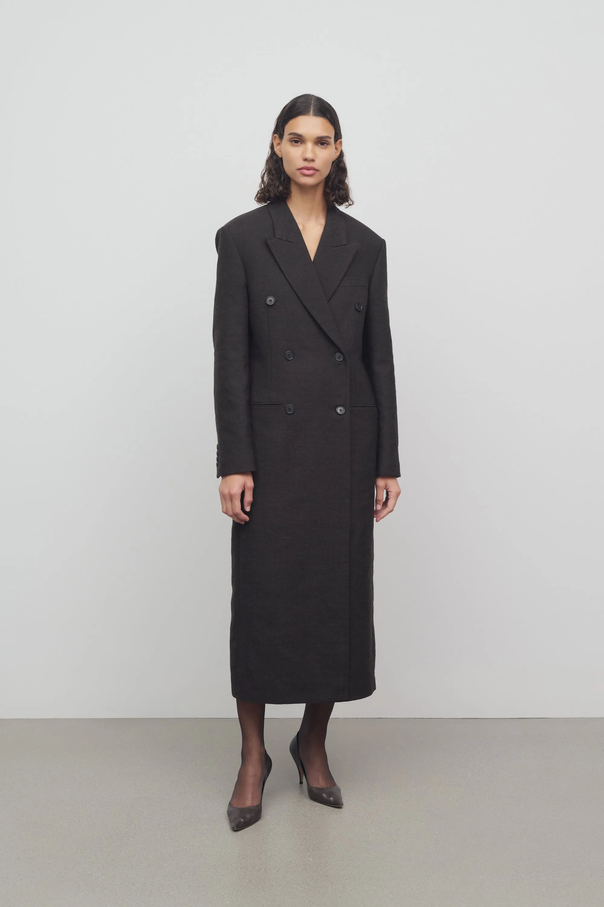 Duras Coat in Cotton and Wool sold by The Row product image thumbnail 3