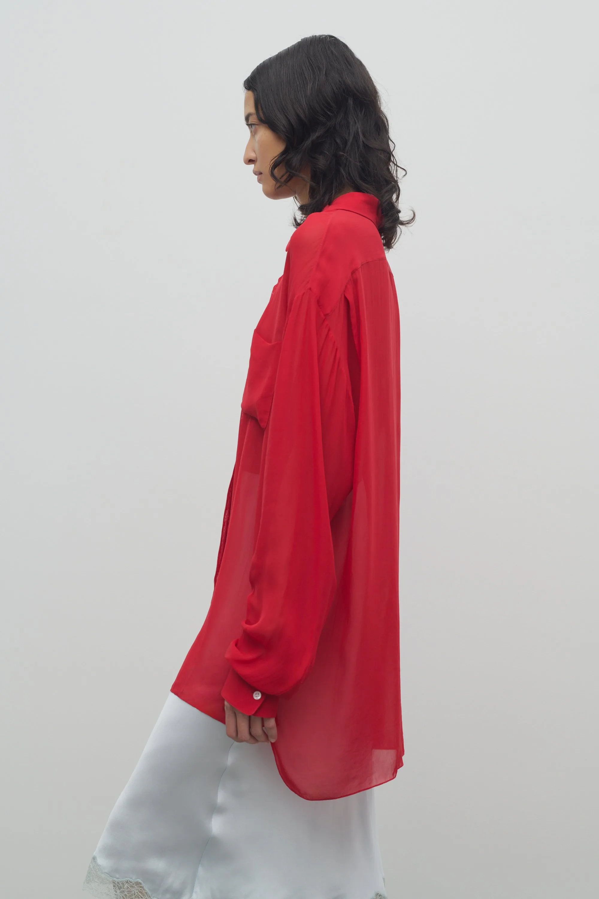 Nesson Shirt in Cupro sold by The Row product image thumbnail 4