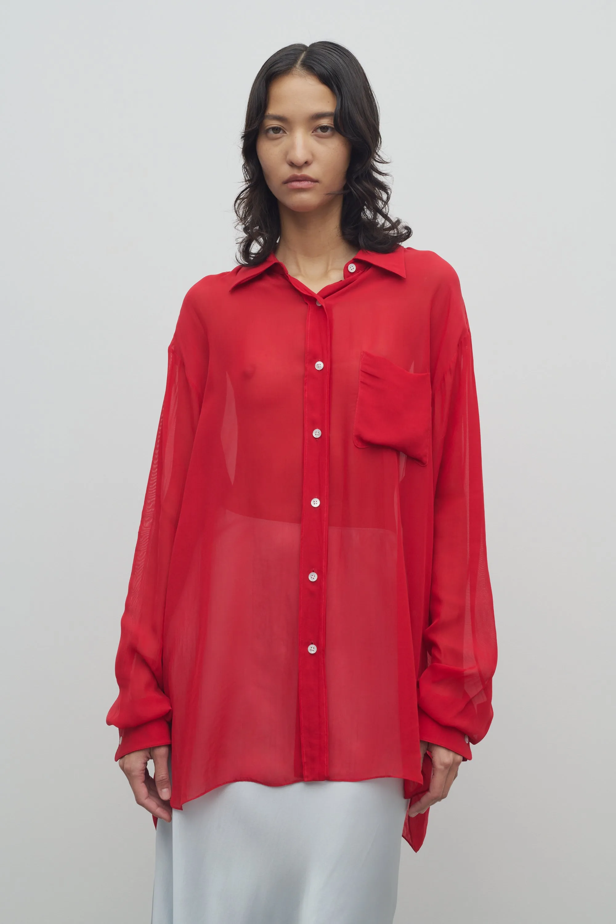 Nesson Shirt in Cupro sold by The Row product image thumbnail 3