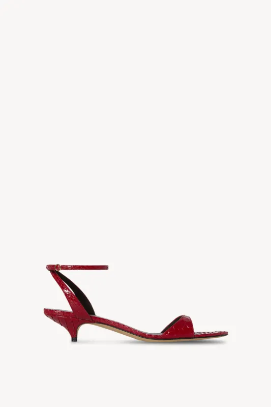 Vika Ankle Strap Kitten Heel in Python sold by The Row