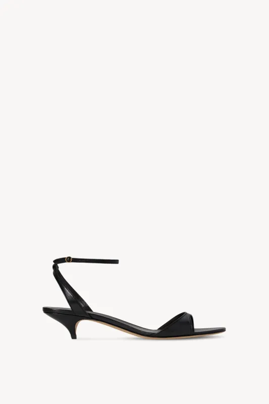 Vika Ankle Strap Kitten Heel in Leather sold by The Row