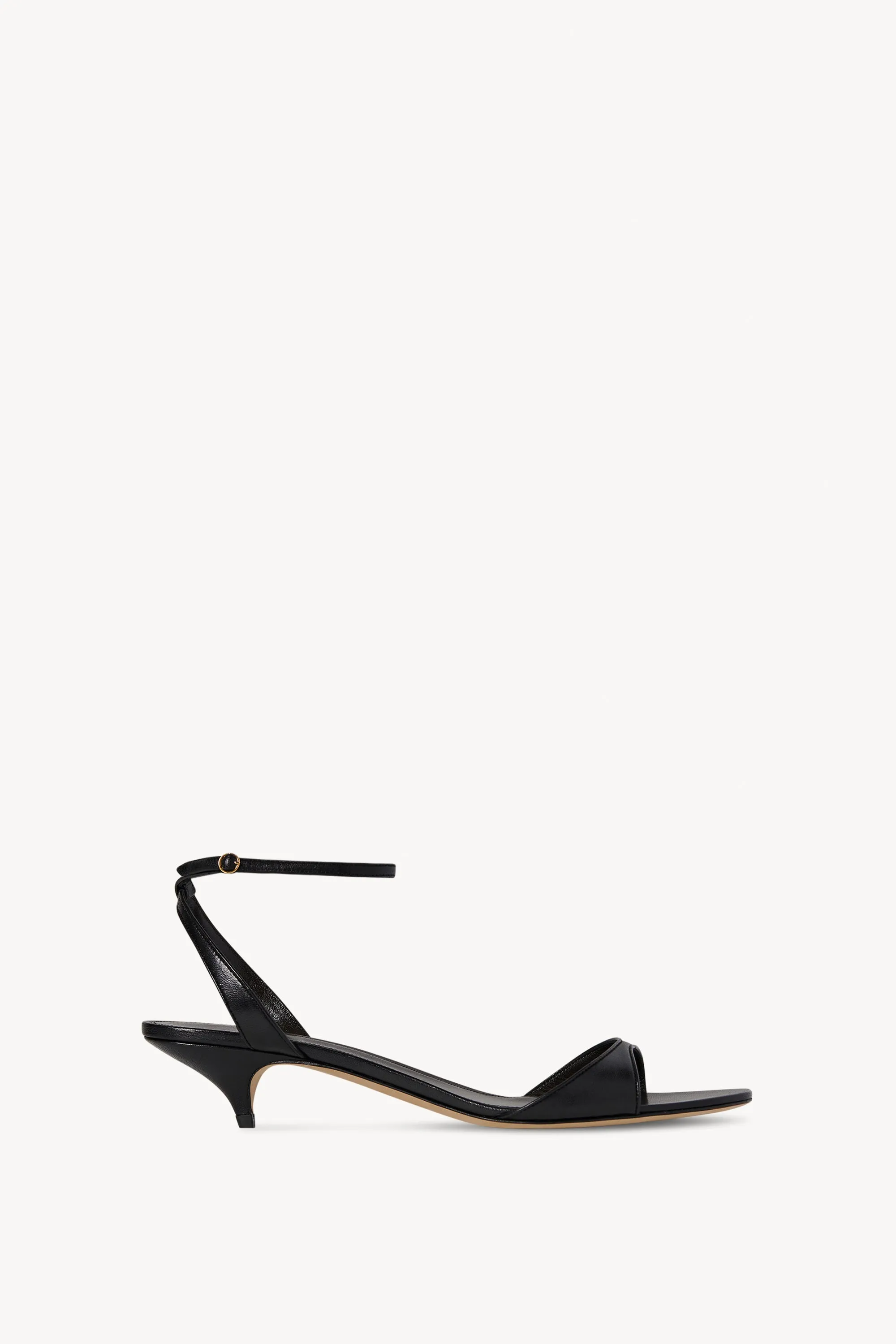 Vika Ankle Strap Kitten Heel in Leather sold by The Row