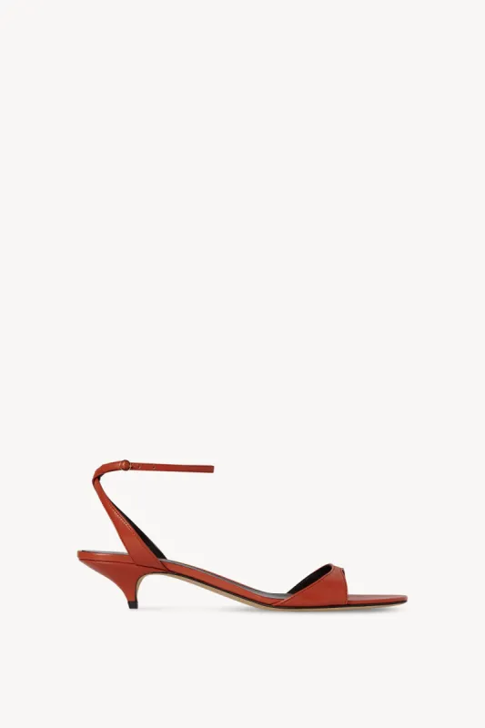 Vika Ankle Strap Kitten Heel in Leather sold by The Row