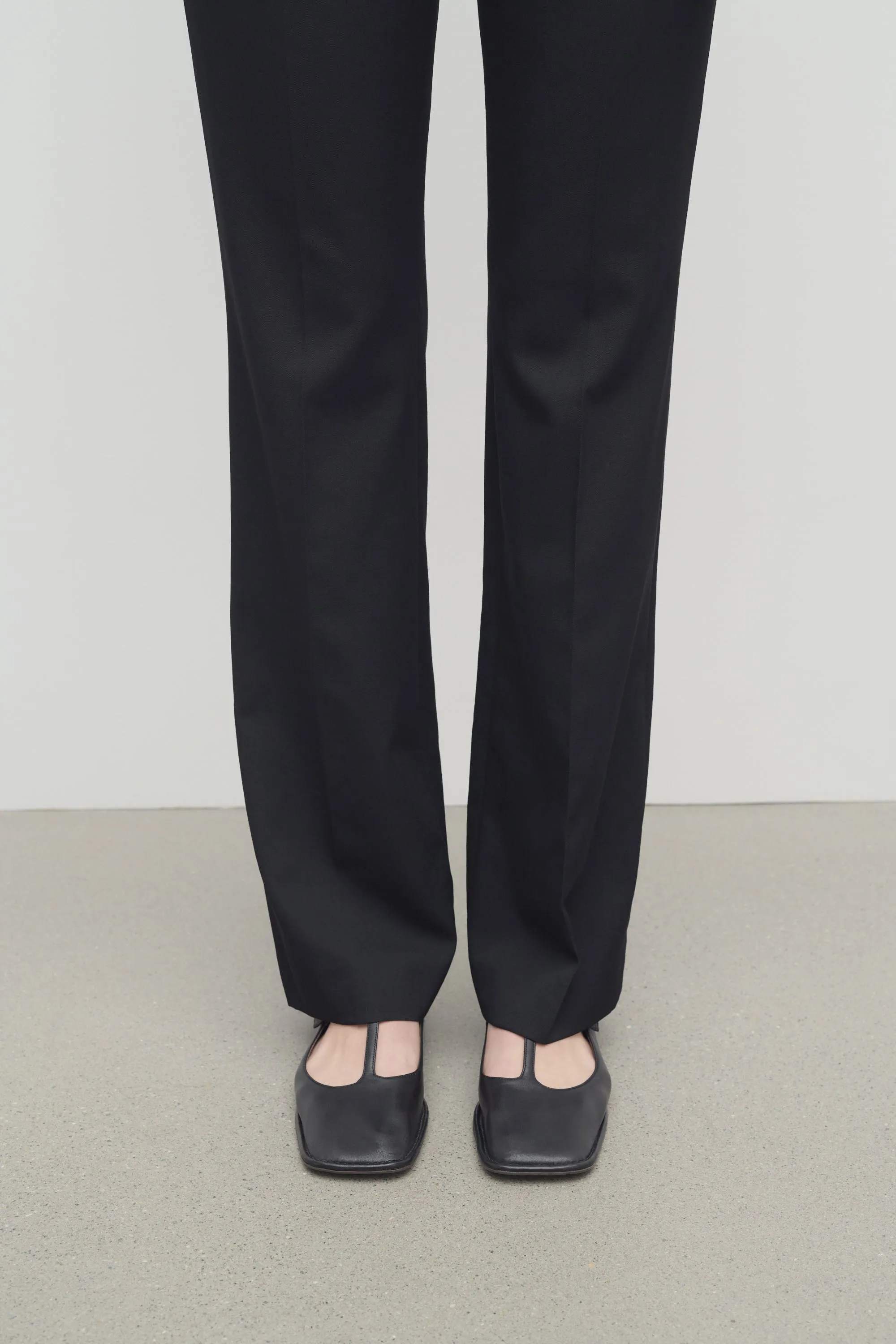 Square T-Strap Flat in Leather sold by The Row product image thumbnail 4