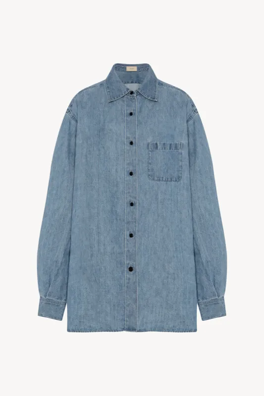 Nesson Shirt in Linen sold by The Row