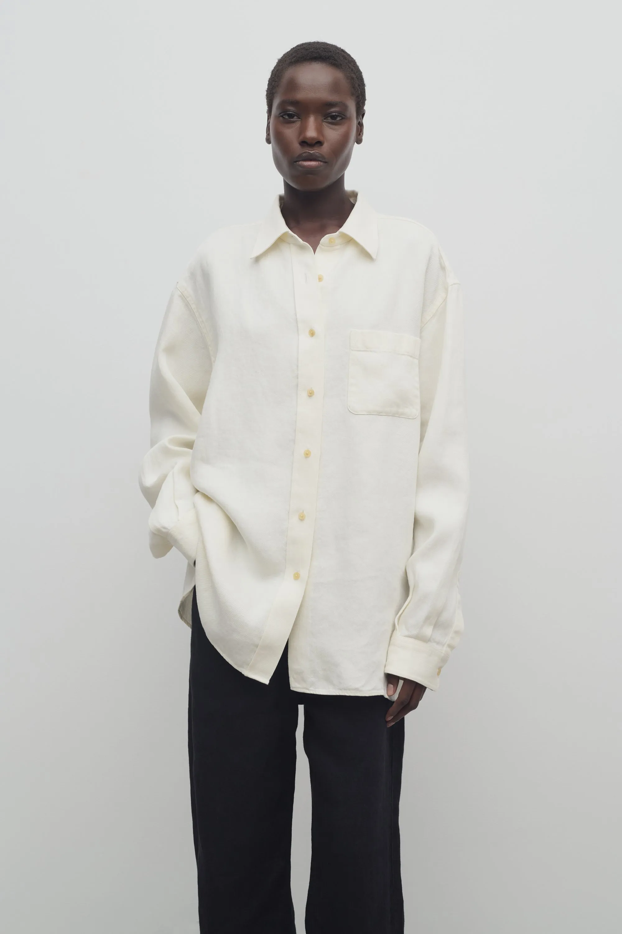 Nesson Shirt in Linen sold by The Row product image thumbnail 3