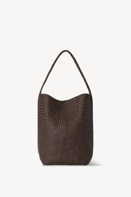 Medium Woven N/S Tote Bag in Leather sold by The Row