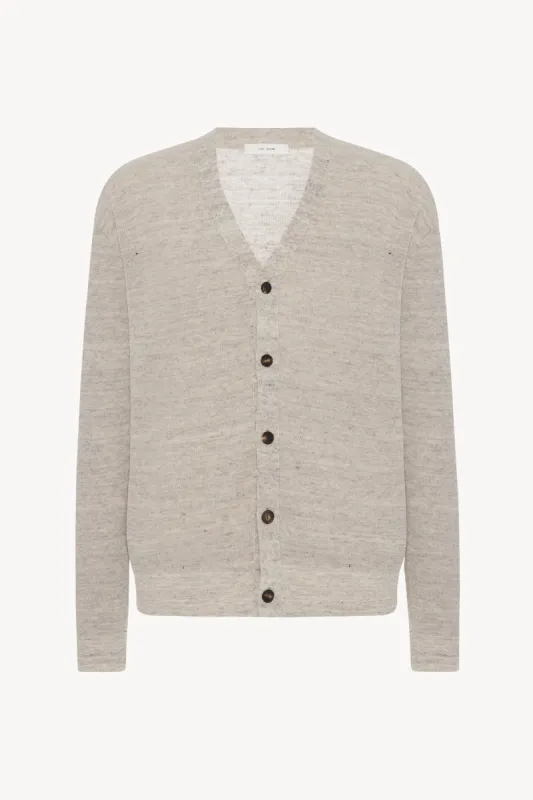 Leopold Cardigan in Cotton and Linen sold by The Row