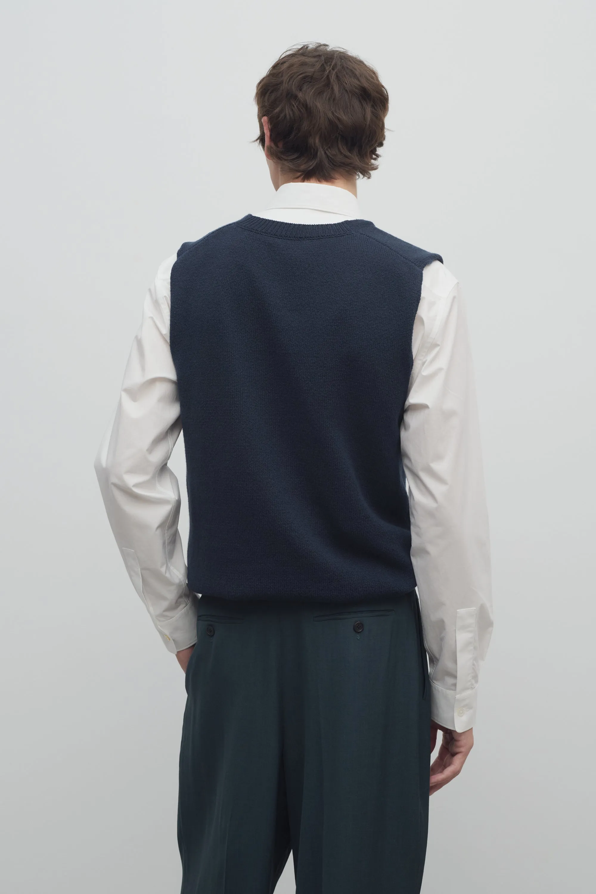 Cowen Vest in Virgin Wool and Cotton sold by The Row product image thumbnail 5