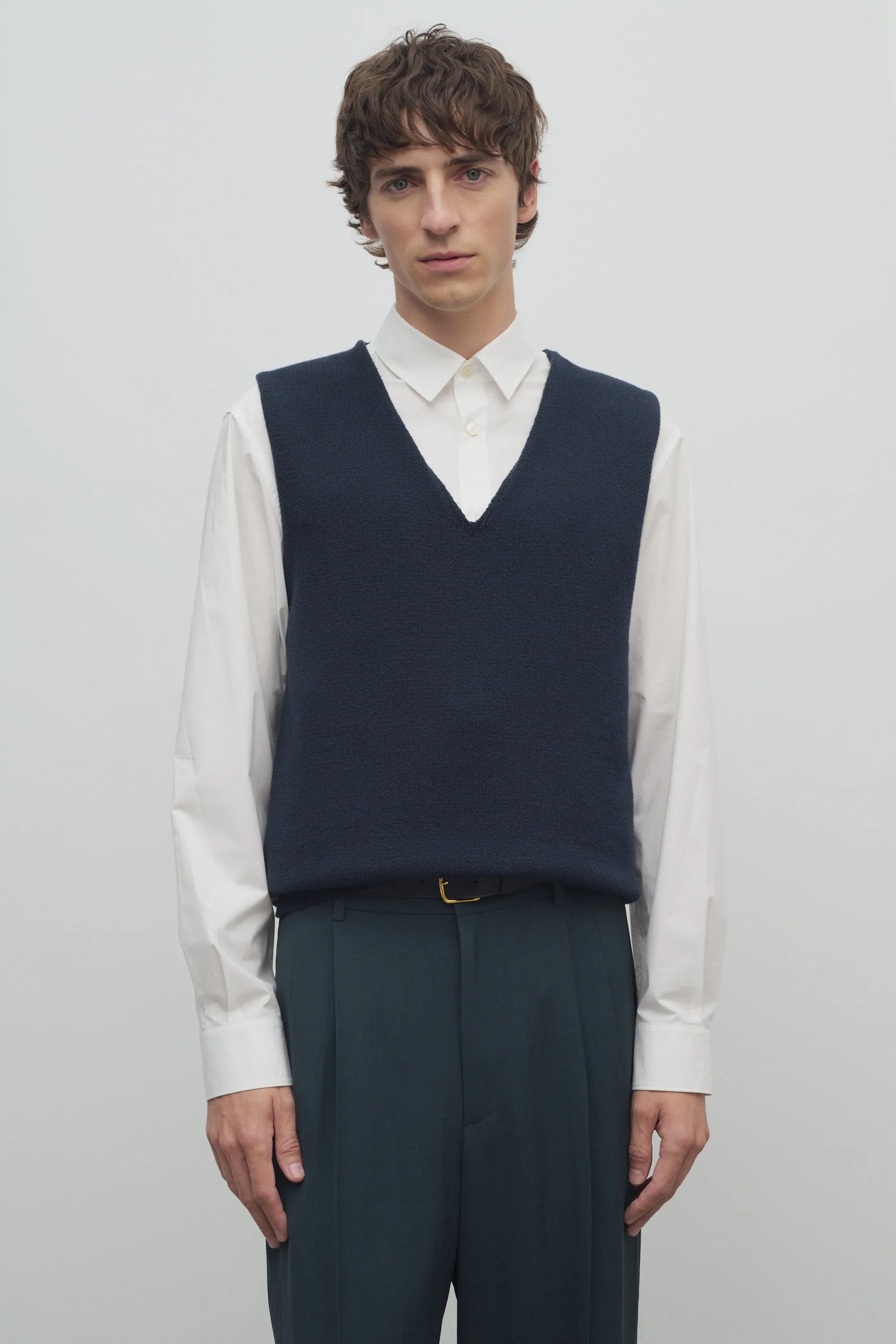 Cowen Vest in Virgin Wool and Cotton sold by The Row product image thumbnail 3