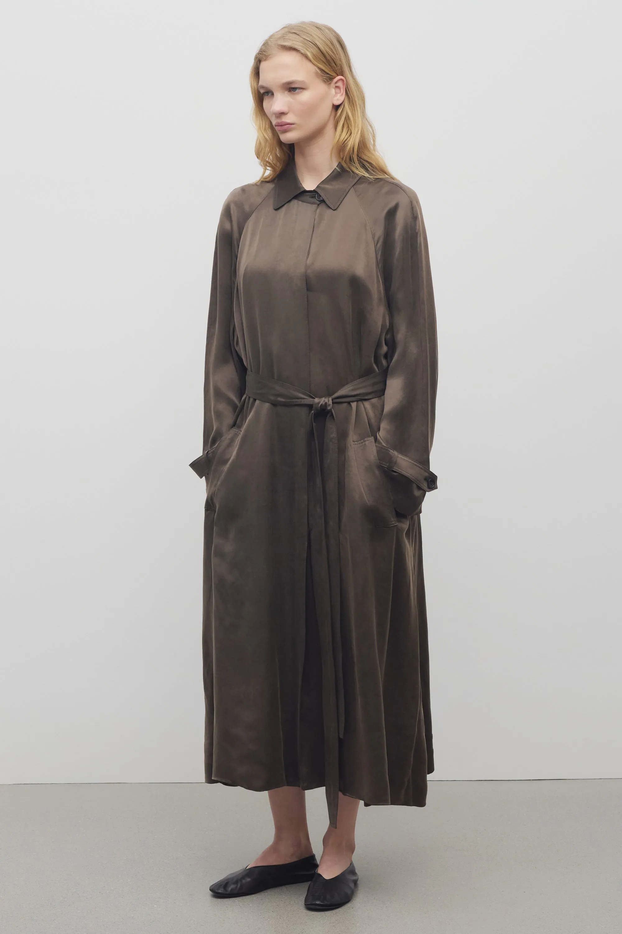 Ryo Coat in Cupro sold by The Row product image thumbnail 4