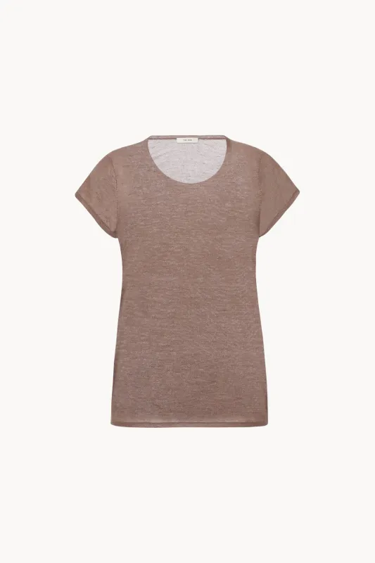 Tシャツ・カットソー THE ROW LIGHT GREY KADDY T-SHIRT IN BRUSHED COTTON The Row Light grey Kaddy T-shirt in brushed cotton | Parallel
