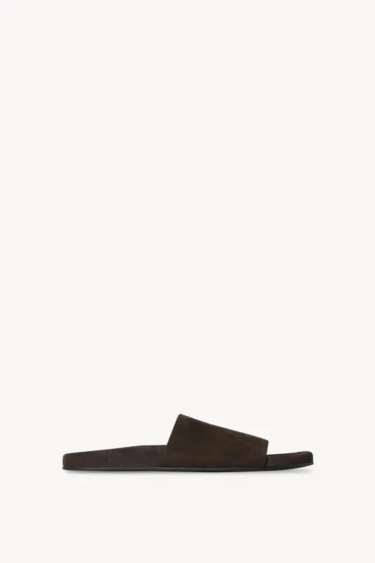 Hugh Slide in Suede sold by The Row