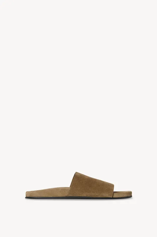 Hugh Slide in Suede sold by The Row