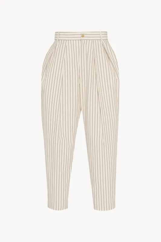 パンツ The Row Taupe Cotton Trousers The Row: Taupe Donatello Trousers | SSENSE
