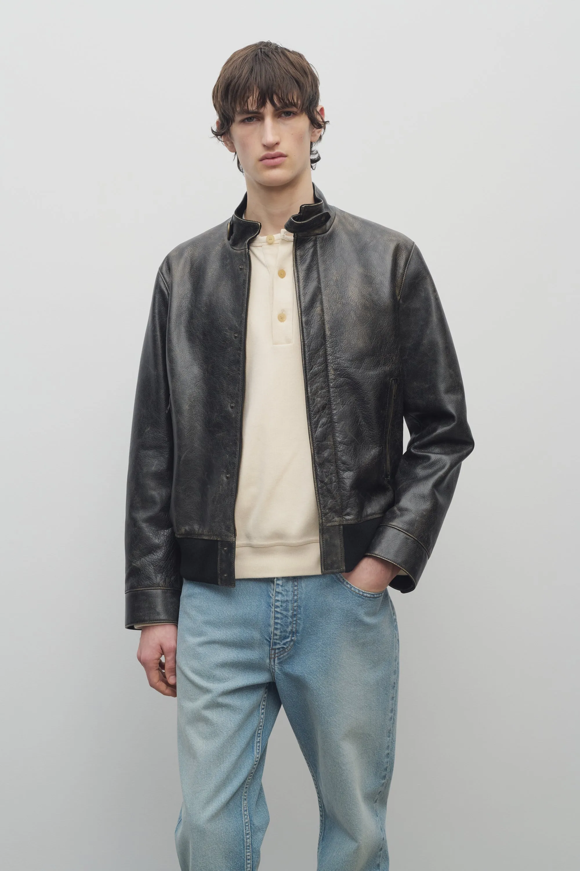 Edrice Jacket in Leather sold by The Row product image thumbnail 3