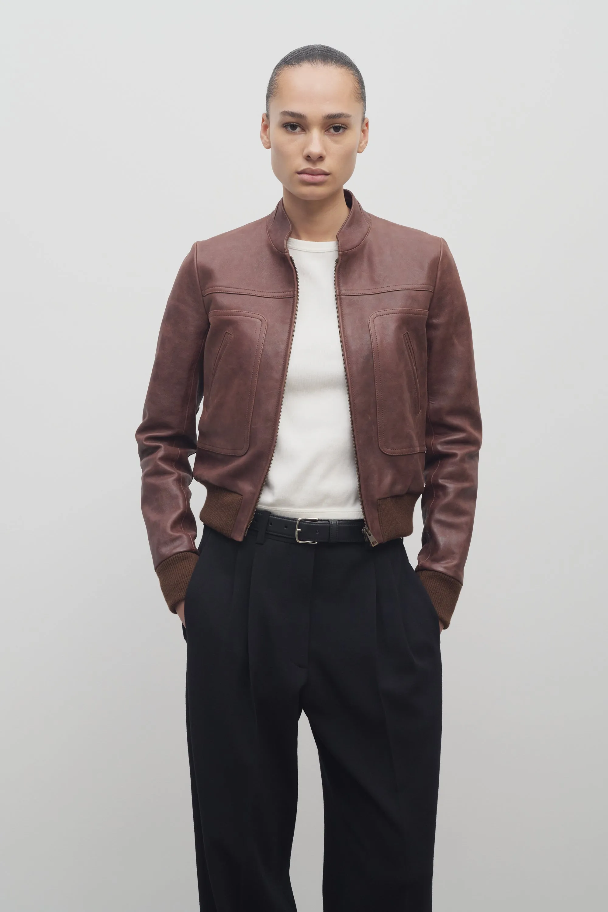 Bader Jacket in Leather sold by The Row product image thumbnail 3