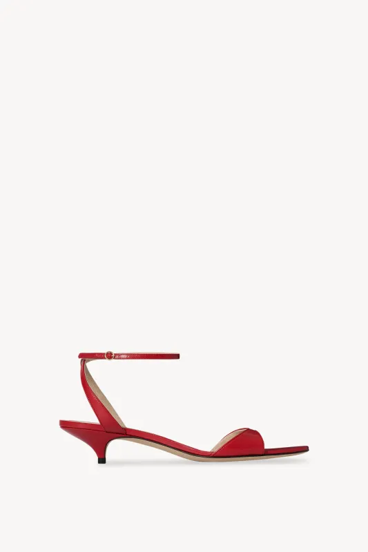 Vika Ankle Strap Kitten Heel in Leather sold by The Row