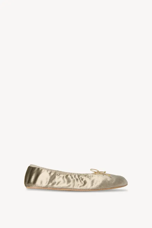 Round Ballet Flat in Velvet sold by The Row
