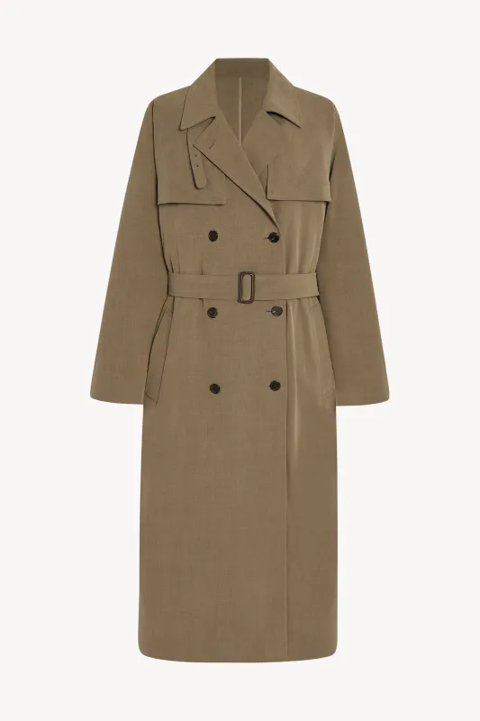 Rhydian Coat in Wool and Silk sold by The Row