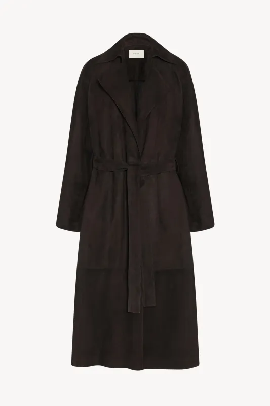 Solana Coat in Suede sold by The Row