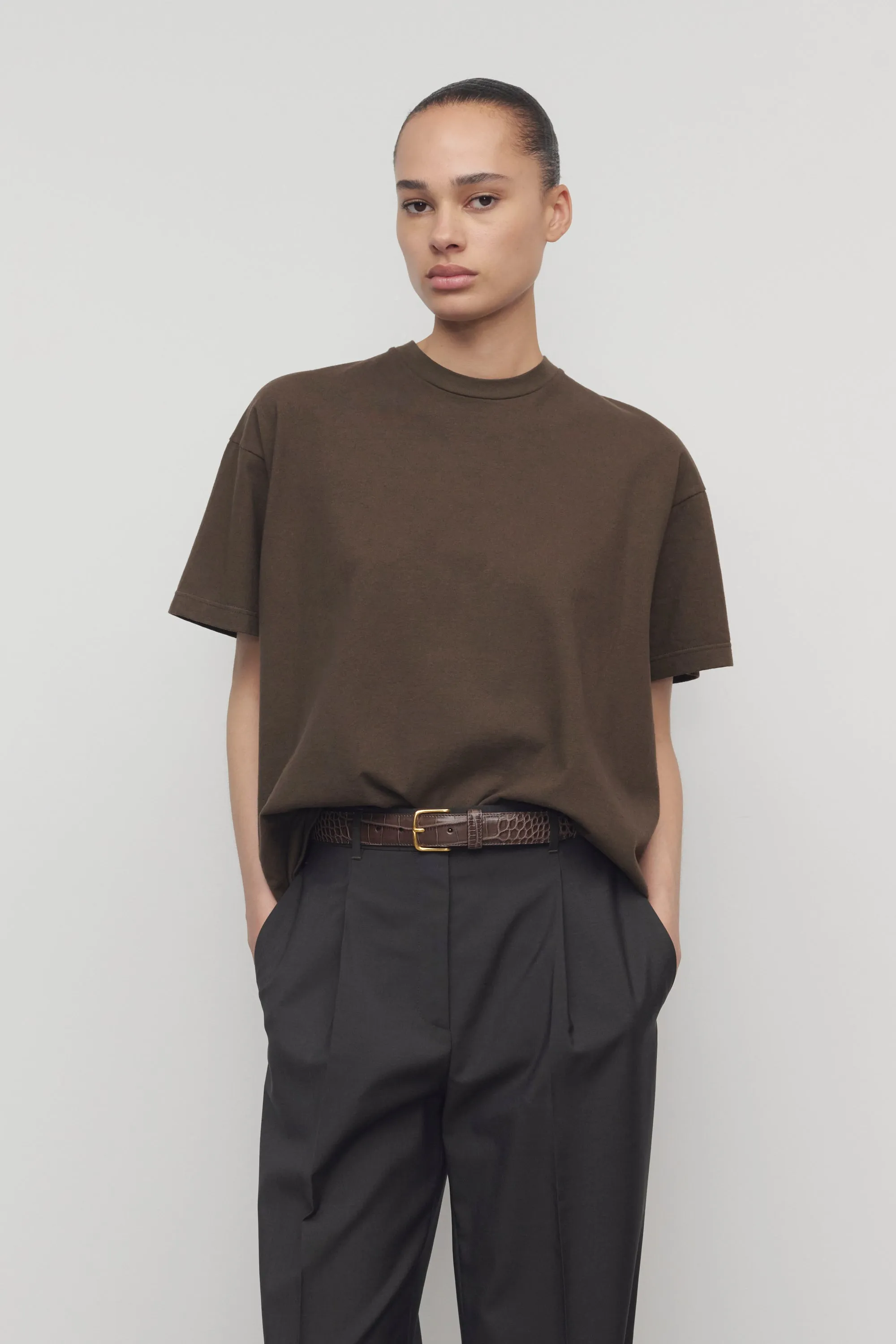 Lavinia T-Shirt in Cotton sold by The Row product image thumbnail 3