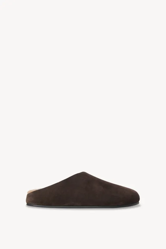 Hudson Slide in Suede and Shearling sold by The Row