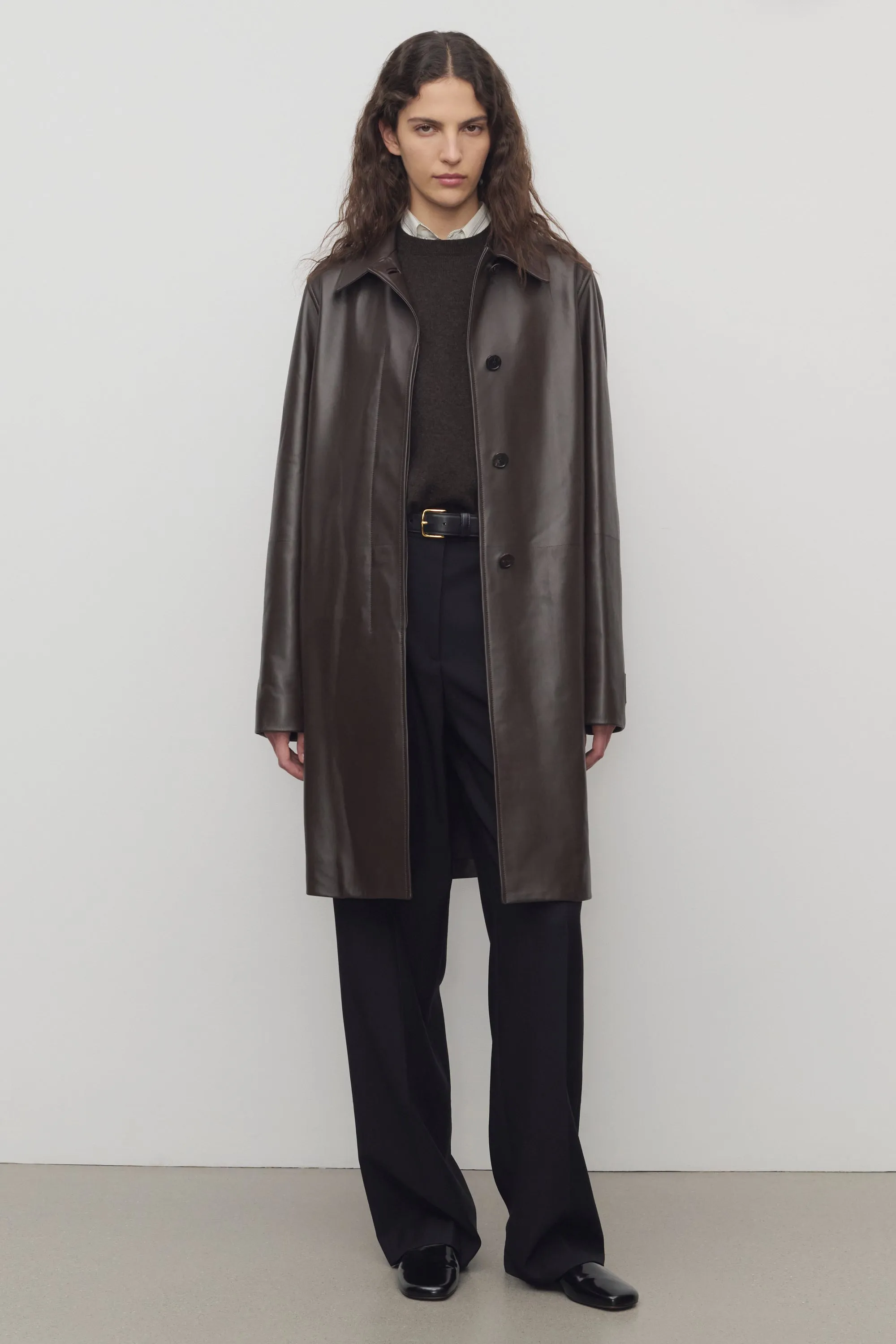 Gracia Coat in Leather sold by The Row product image thumbnail 3