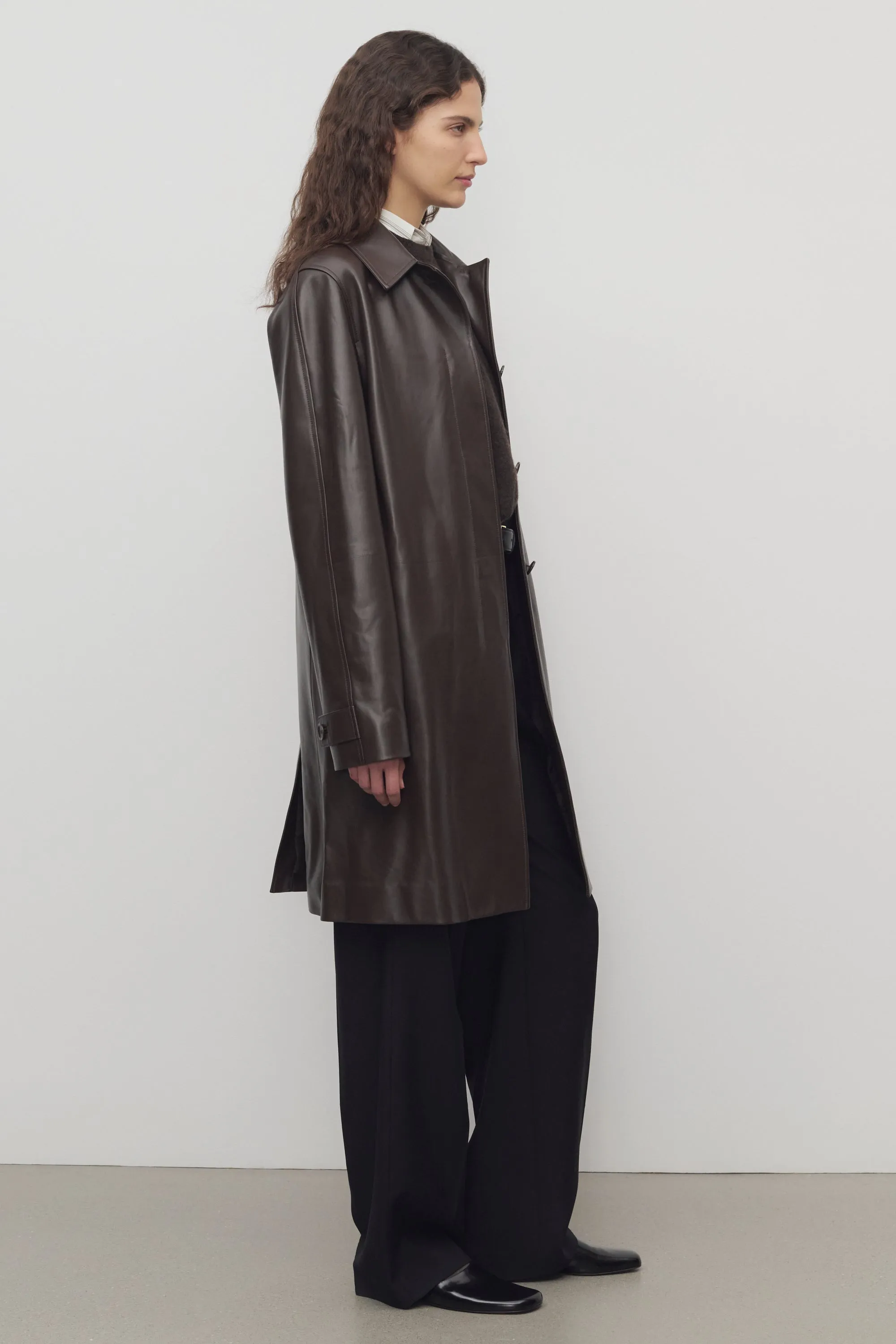Gracia Coat in Leather sold by The Row product image thumbnail 4