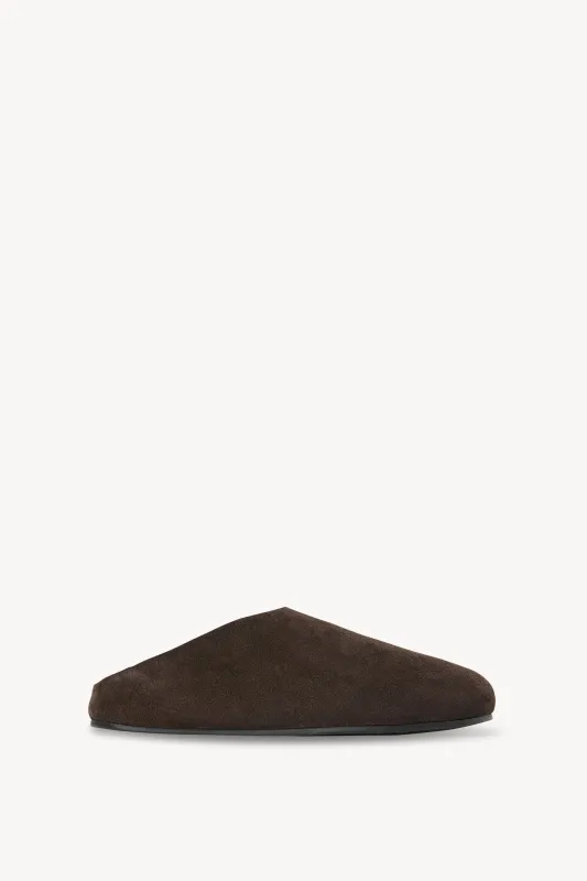 Hudson Slide in Suede and Shearling sold by The Row