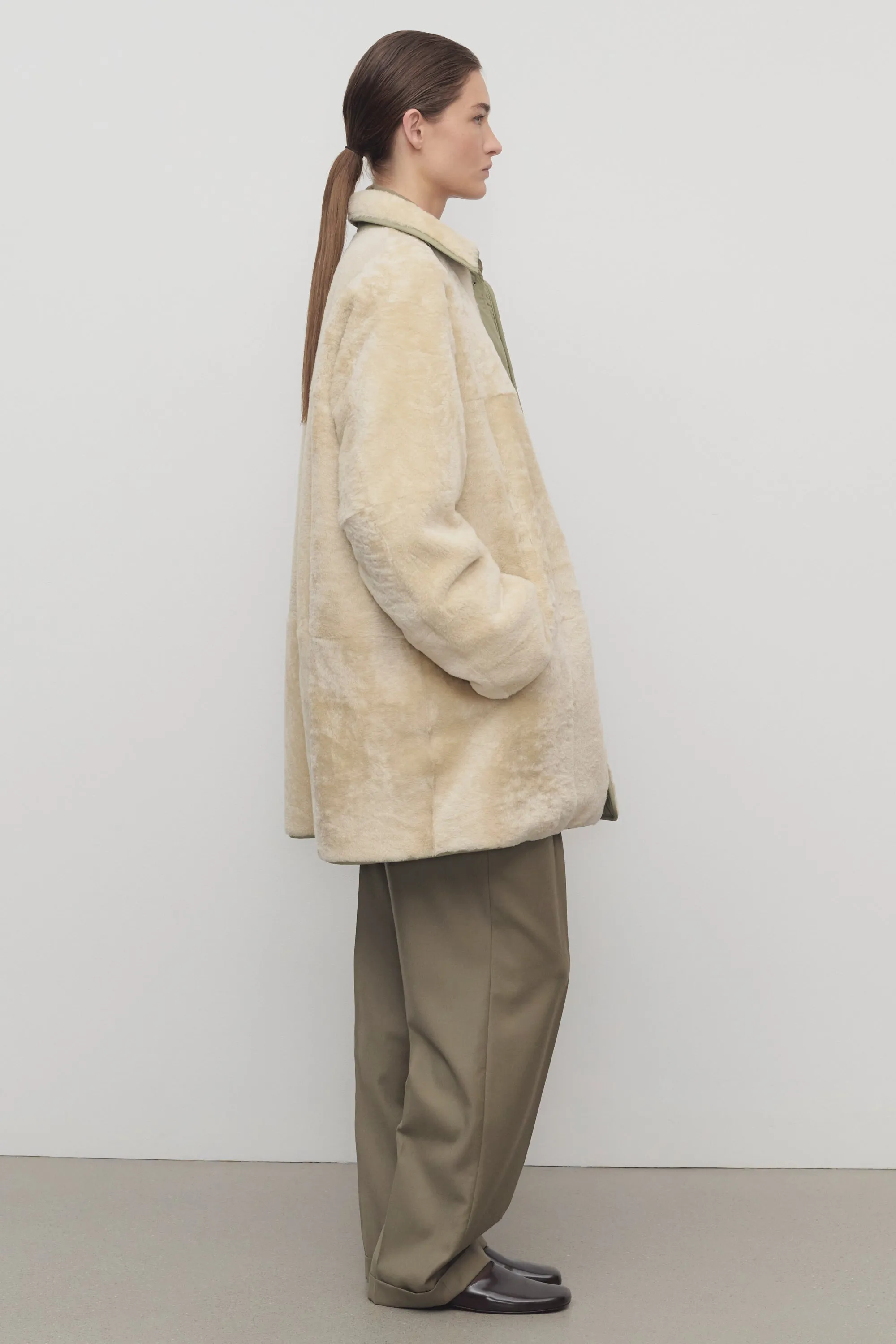 Aurelia Coat in Shearling and Nylon sold by The Row product image thumbnail 5