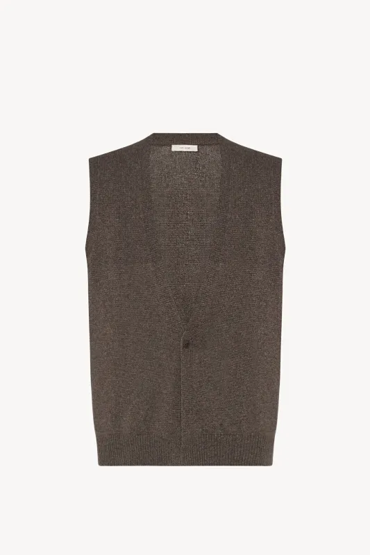Holman Vest in Cashmere sold by The Row
