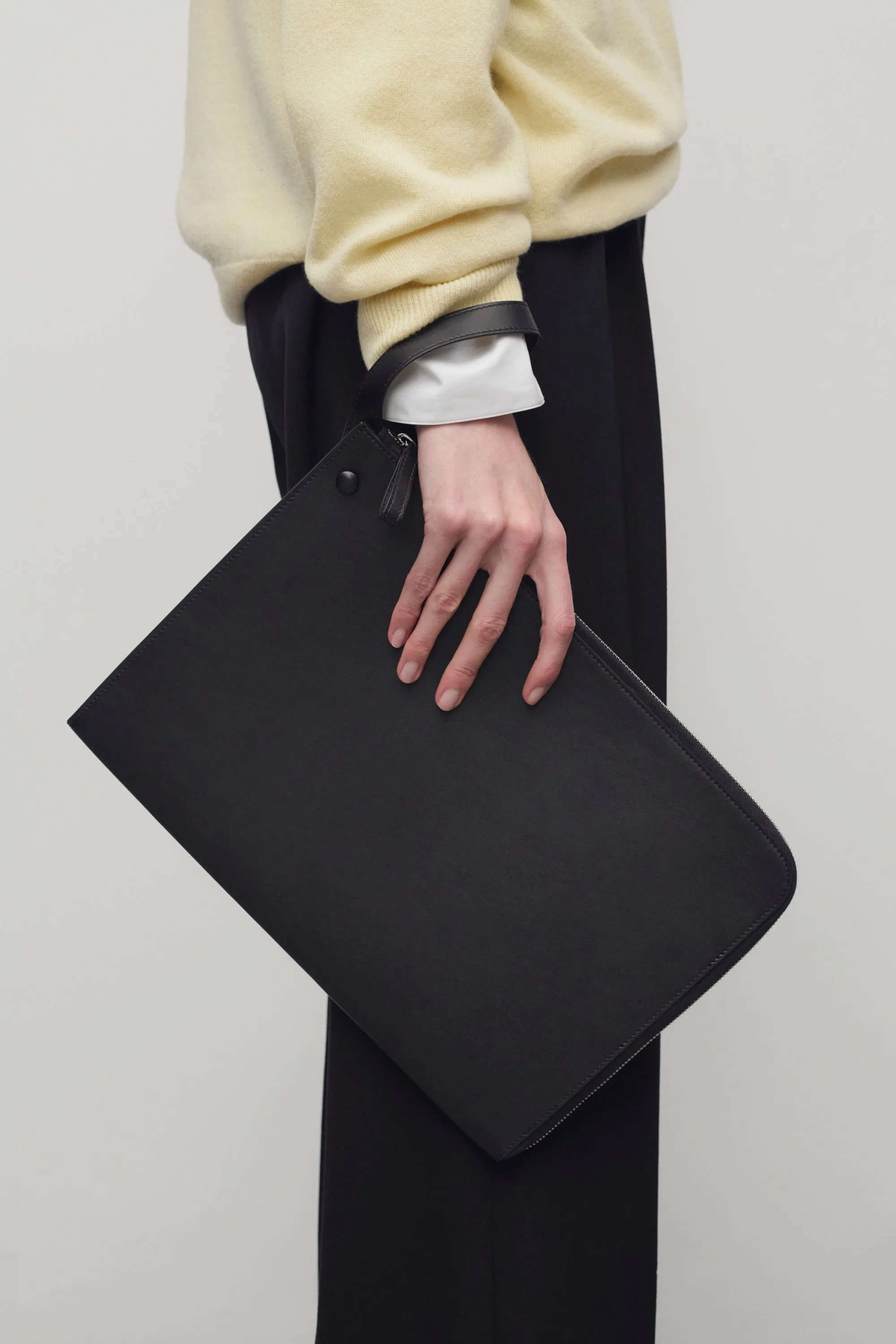 Large Portfolio Wristlet in Leather sold by The Row product image thumbnail 4