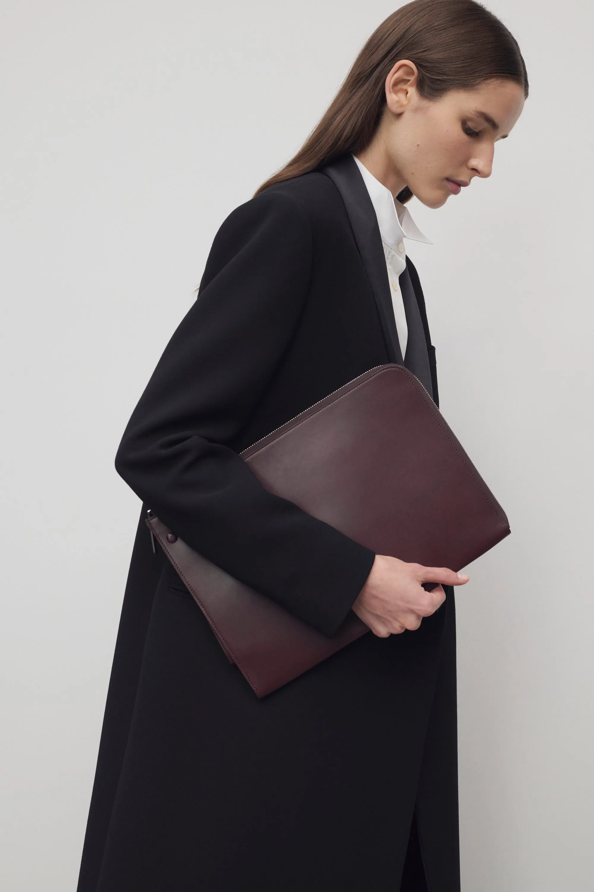 Large Portfolio Wristlet in Leather sold by The Row product image thumbnail 4