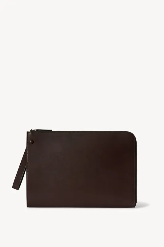 Large Portfolio Wristlet in Leather sold by The Row