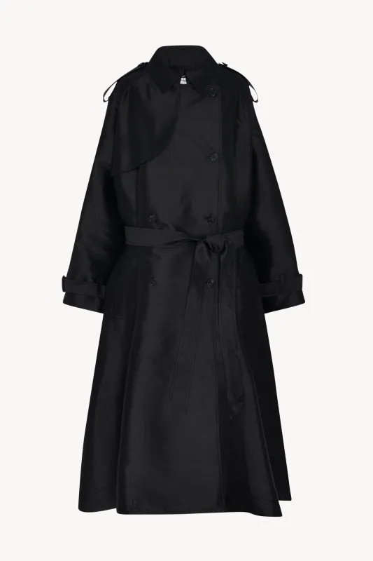 Domeka Coat in Silk sold by The Row