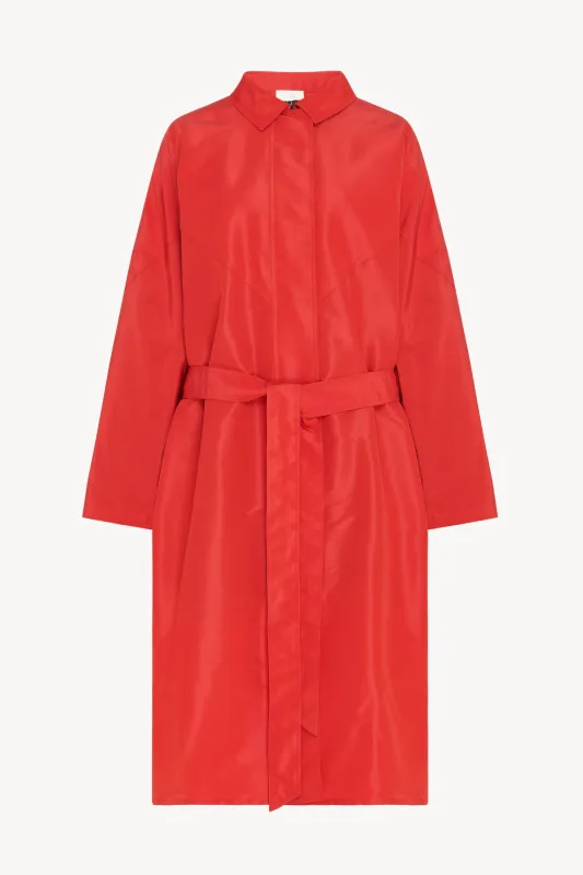 Kristof Coat in Silk sold by The Row