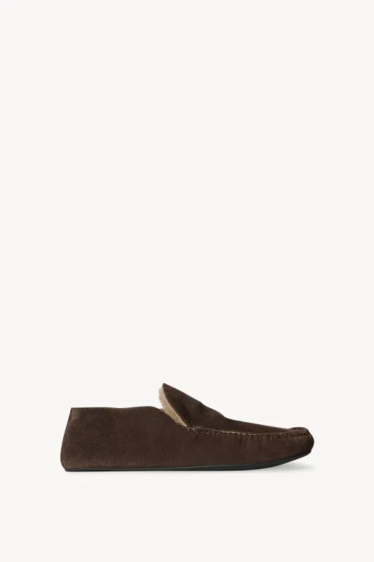 Leo Loafer in Suede and Shearling sold by The Row