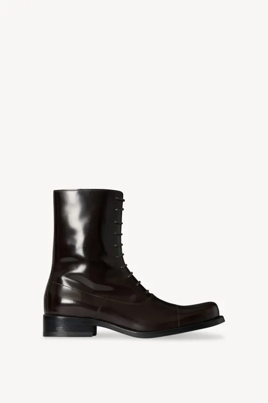 Kai Lace Up Boot in Leather sold by The Row